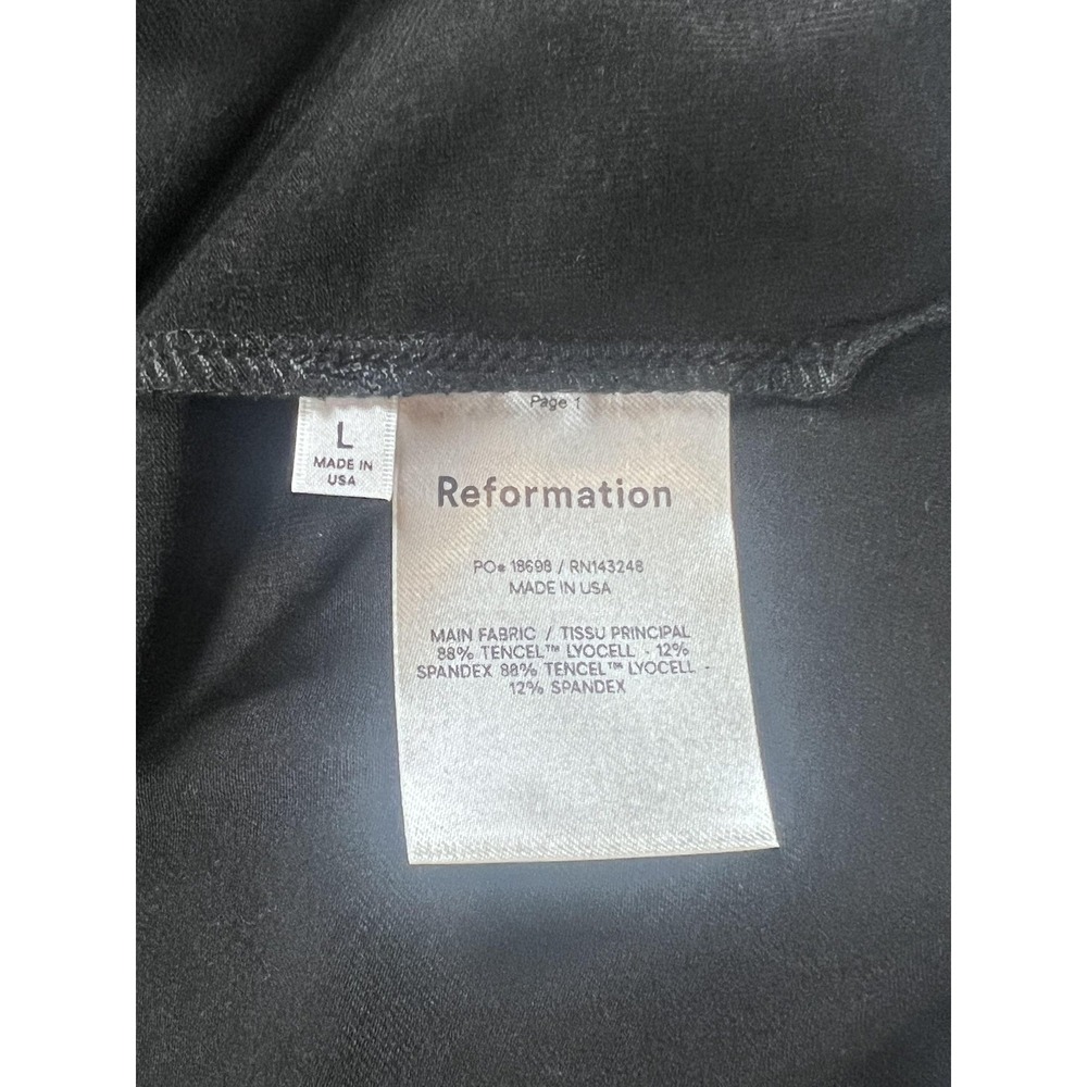 Reformation Avant Dress Womens Large Black Cut Out‎ Bow Long Sleeve Bodycon Mini - Picture 5 of 11